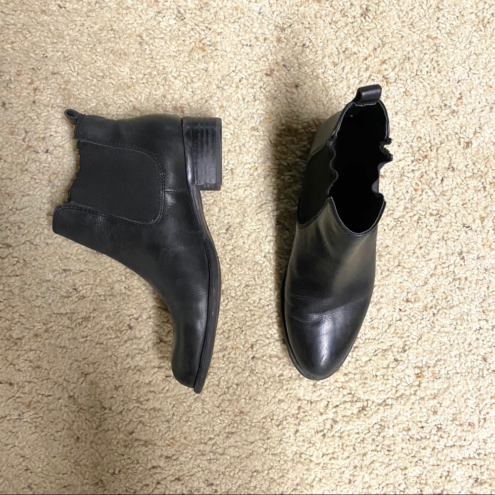 Franco Sarto Black Leather Chelsea Boot